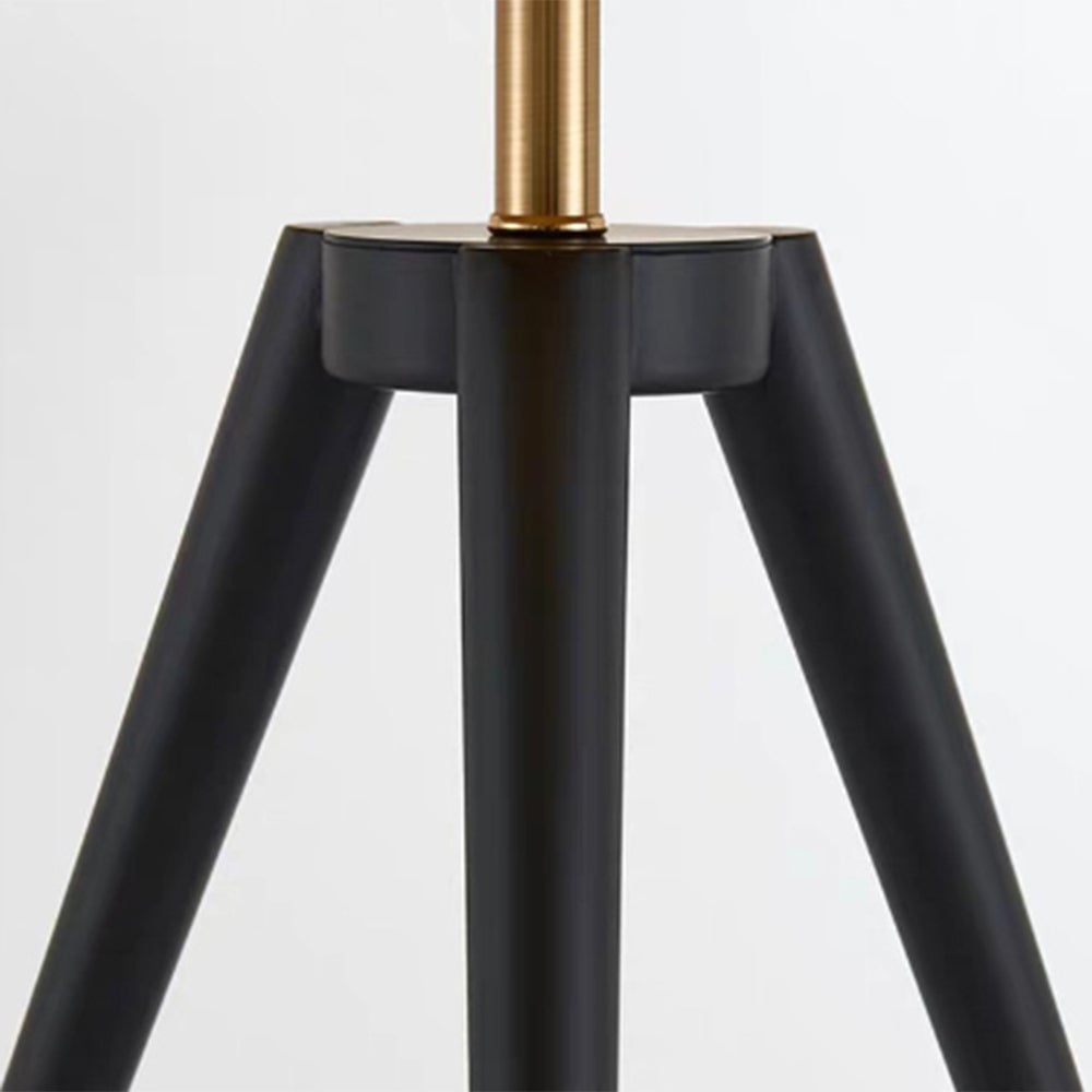 Carins Modern Metal Tripod Floor Lamp, Black/Gold - Lumpaz