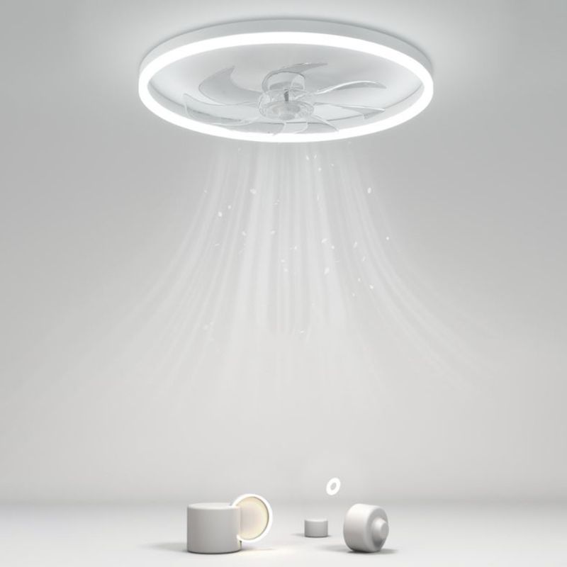 Edge 7-Blade Ring Ceiling Fan with Light, DIA 15.7"/19.7"/23.6" - Lumpaz