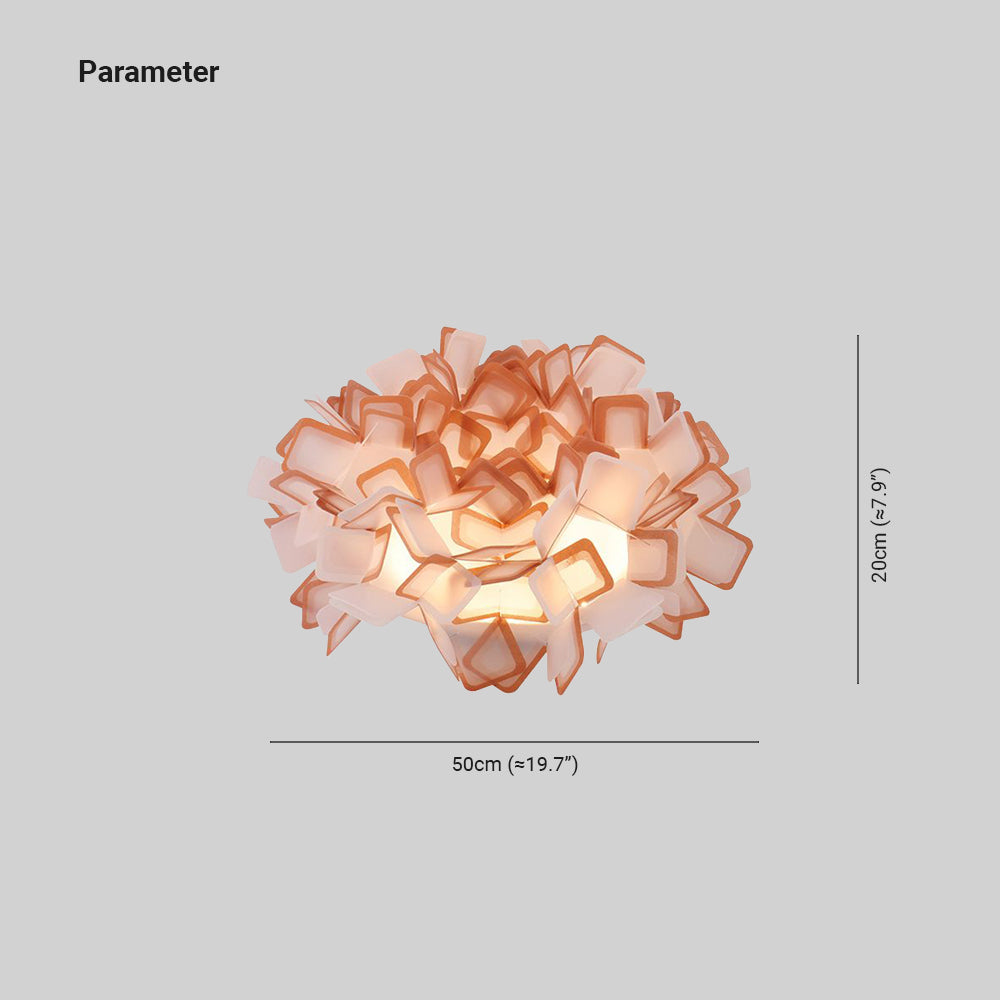 Morandi Art Deco Flower Acrylic Flush Mount Ceiling Light 7 Colors - Lumpaz