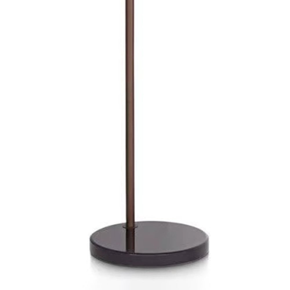 Hailie Retro Brown Curved Floor Lamp, Metal - Lumpaz