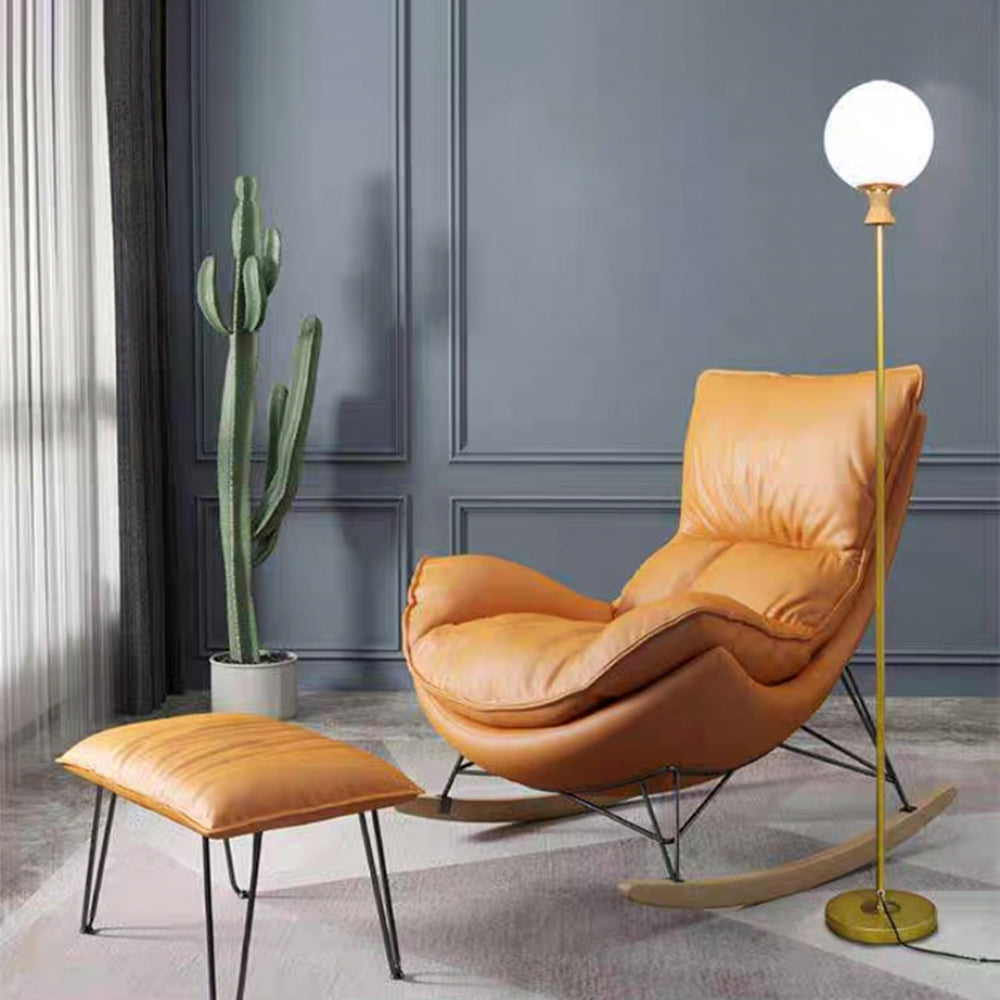 Valentina Simple Single Glass Bubble Floor Lamp - Lumpaz