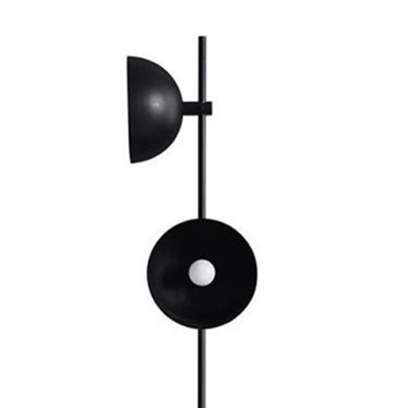 Salgado Modern Dome 2 lights Metal Floor Lamp,Black - Lumpaz