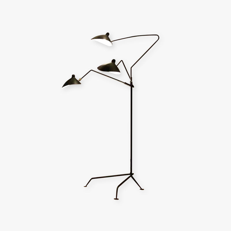 Schmitt Industrial Floor Lamp, 1/3 Heads - Lumpaz