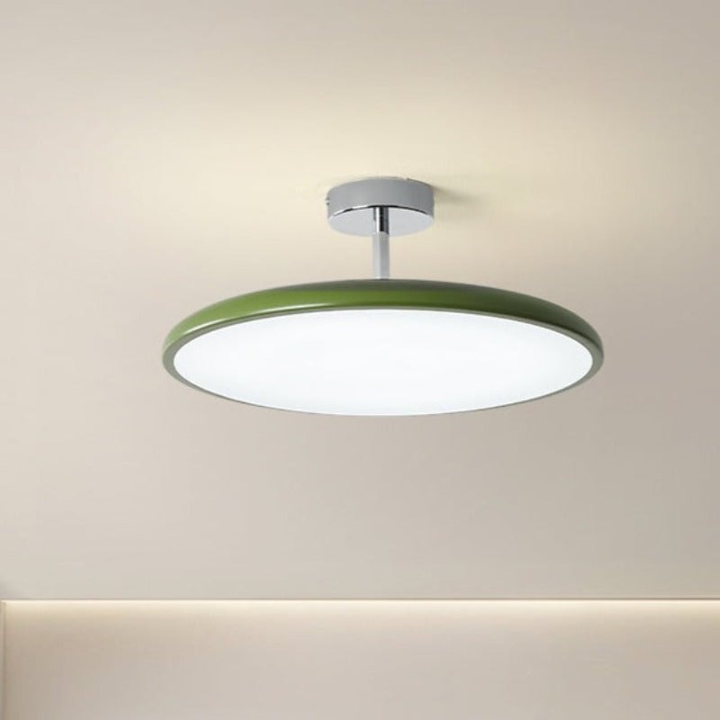 Valentina Vintage Flush Mount Ceiling Light Metal Red/White/Green LED Bedroom - Lumpaz