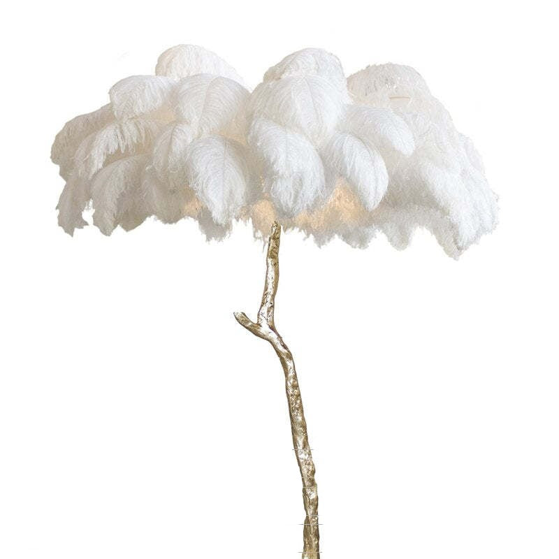 O'Moore Nordic Luxury Unique Ostrich Feather Floor Lamp/Table Lamp - Lumpaz