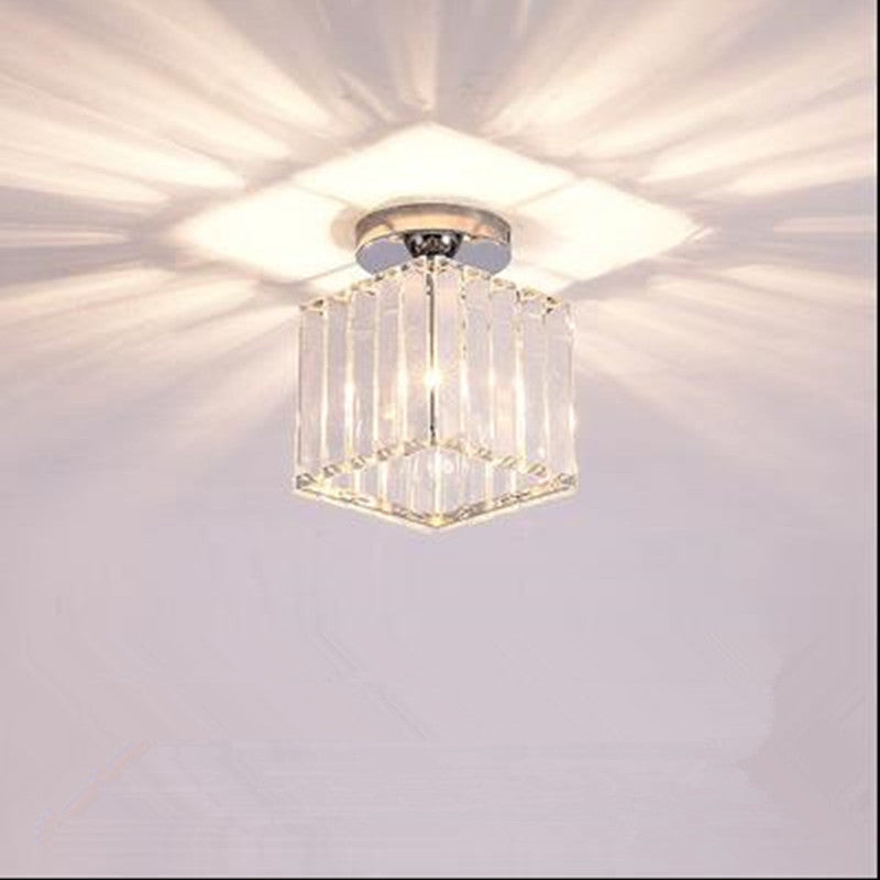 Herbert Modern Metal/Crystal Flush Mount Ceiling Light, 3 Colors - Lumpaz