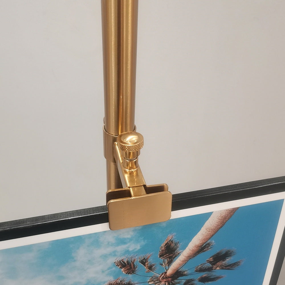 Carins Modern Art-deco Metal Easel Adjustable Floor Lamp, Brass - Lumpaz