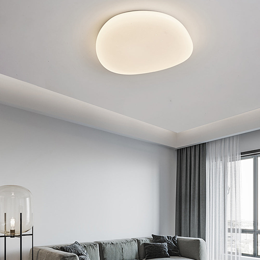 Quinn Modern Pebbles Shape Flush Mount Ceiling Light White Bedroom - Lumpaz