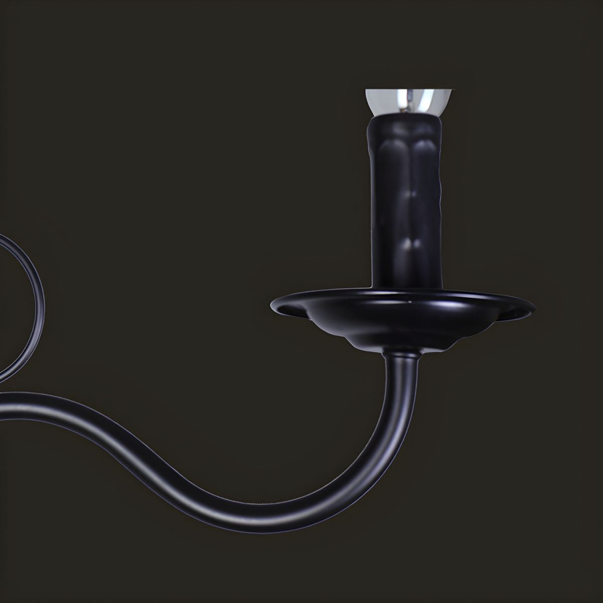 Silva Transitional Candle Chain Chandelier, Black - Lumpaz