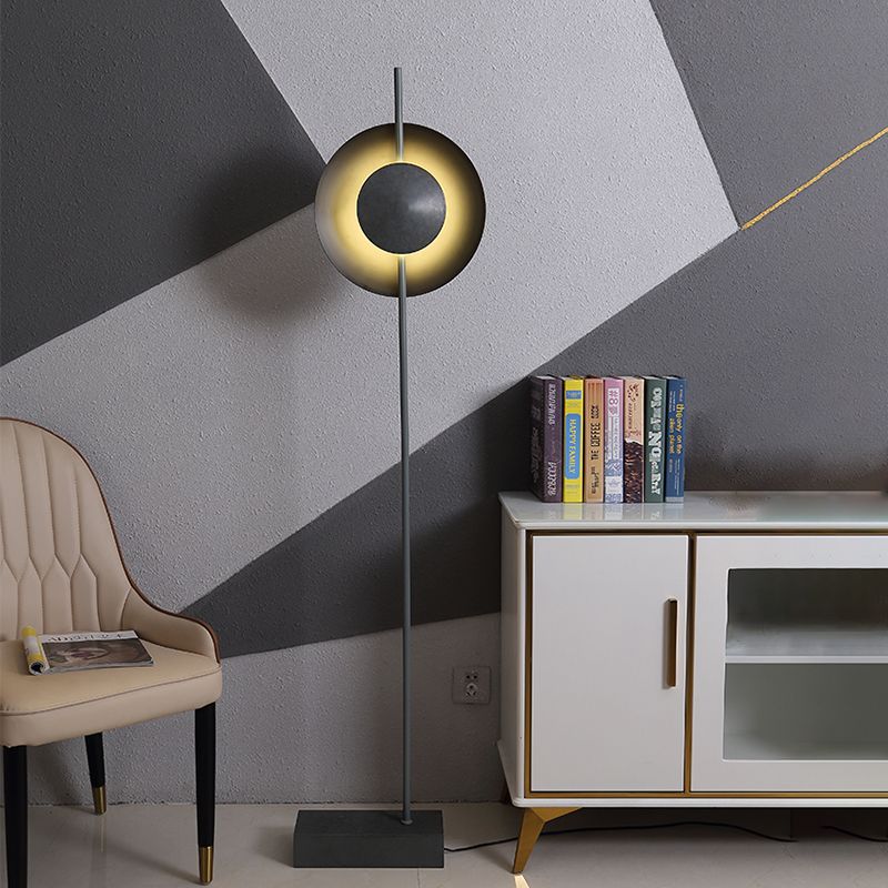 Salgado Industrial Semicircle Metal Floor Lamp - Lumpaz