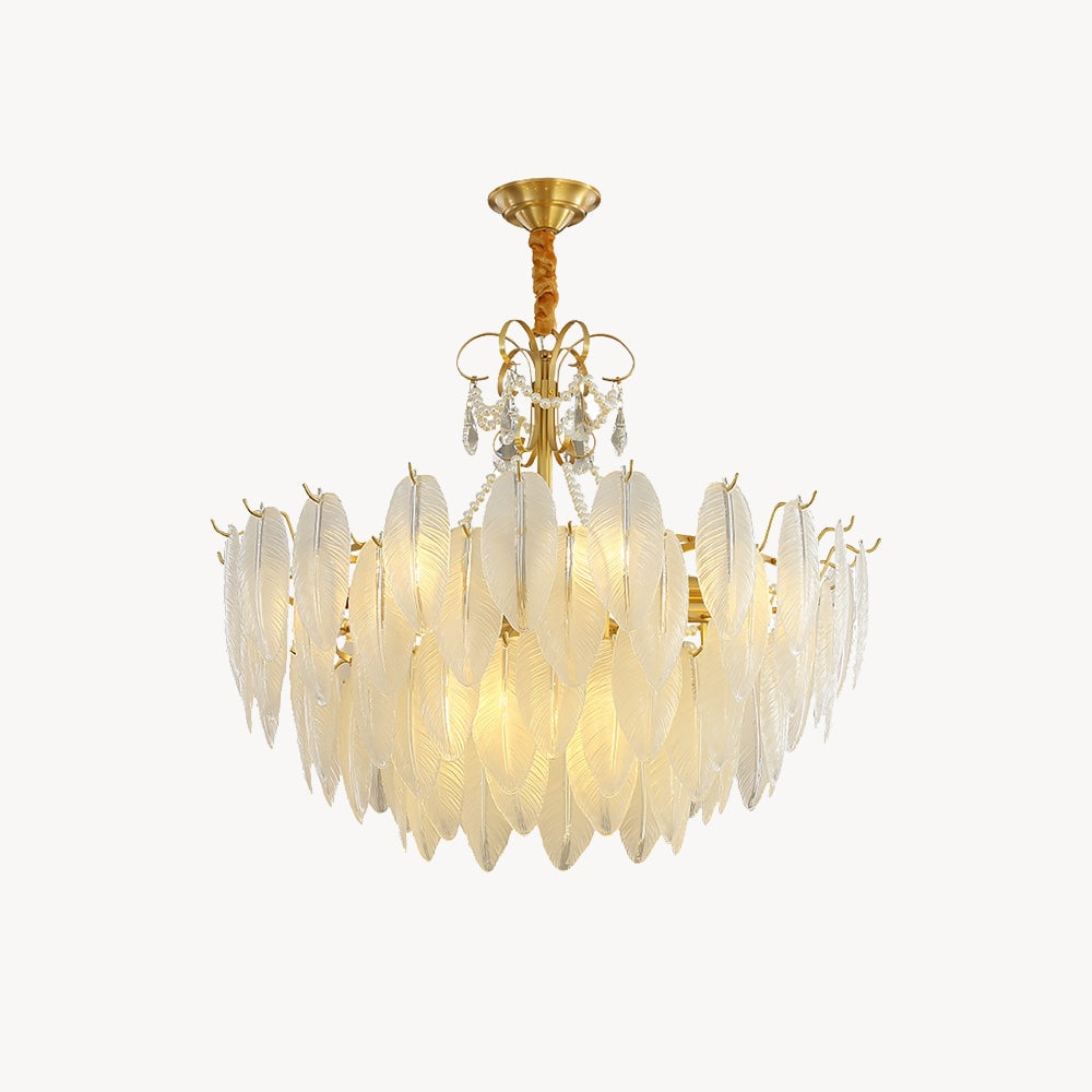 Kirsten Elegant Pearl/Glass/Metal Chandelier, White - Lumpaz