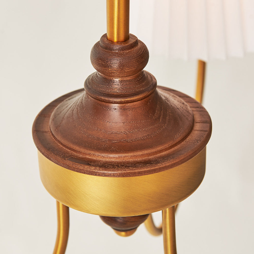 Eryn Modern Retro Metal/Fabric Chandelier, White/Green - Lumpaz