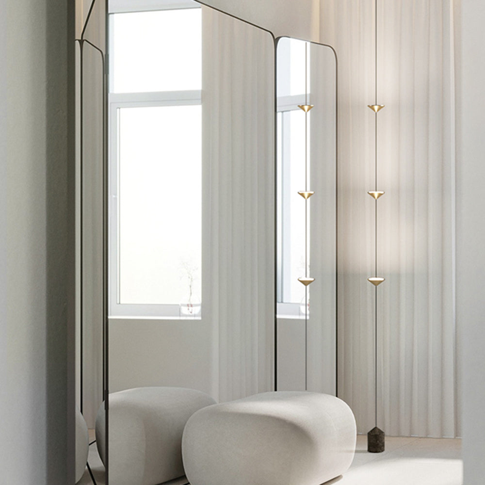 Edge Full-Length Minimalist Linear Floor Lamp, 3 Bulbs - Lumpaz