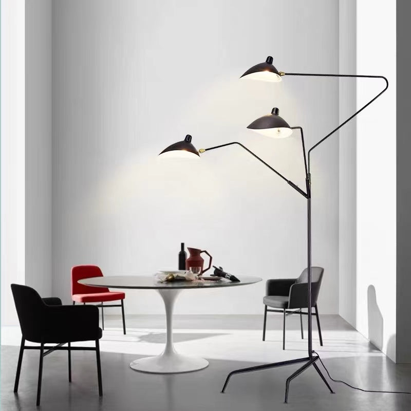 Schmitt Industrial Floor Lamp, 1/3 Heads - Lumpaz