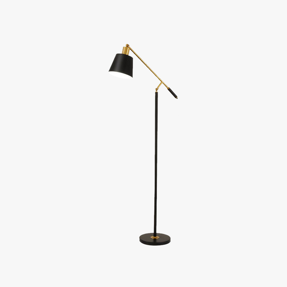 Salgado Modern Balance Arm Black Floor Lamp, Black - Lumpaz