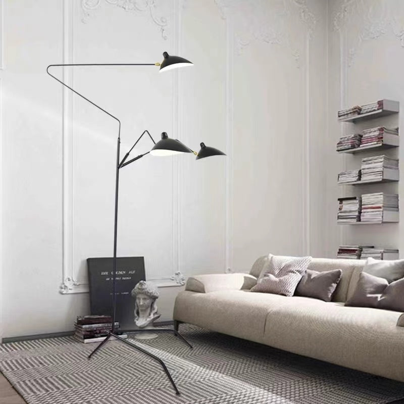 Schmitt Industrial Floor Lamp, 1/3 Heads - Lumpaz