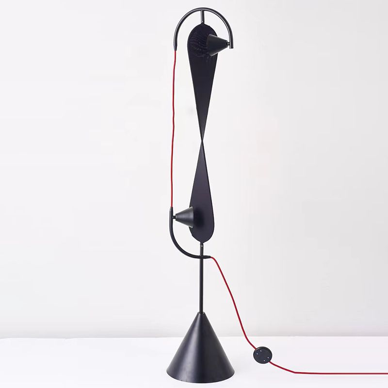 Salgado Modern Minimalist Geometric Metal Floor Lamp, Black - Lumpaz