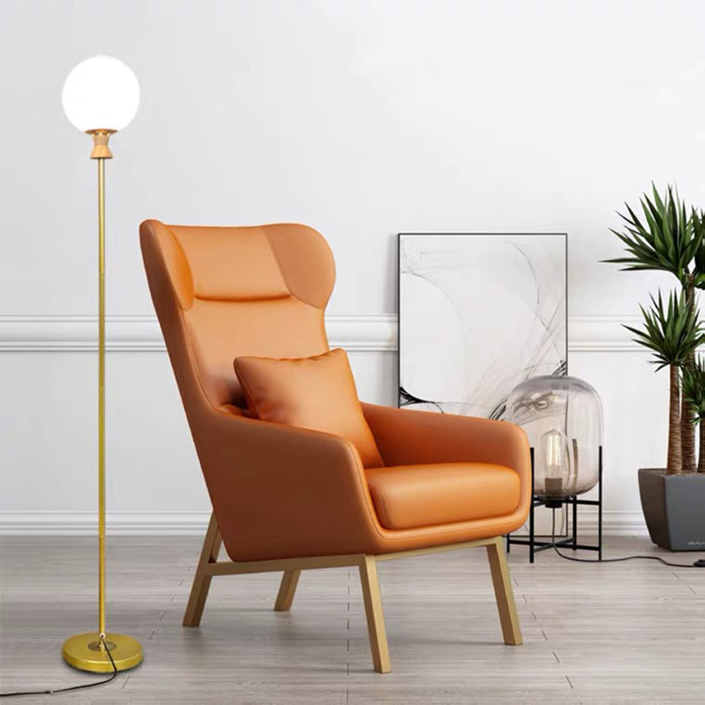 Valentina Simple Single Glass Bubble Floor Lamp - Lumpaz