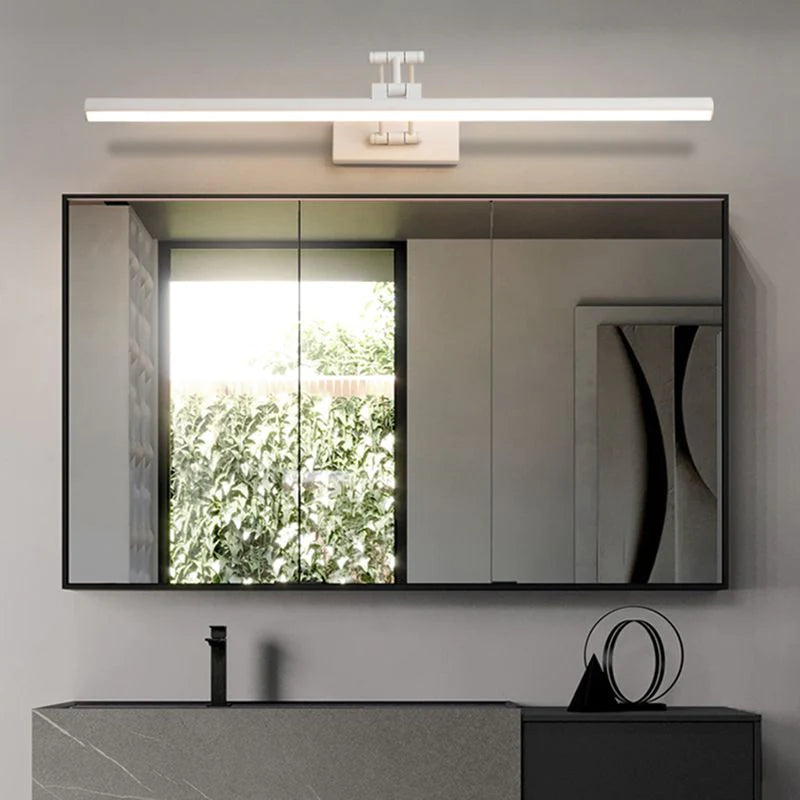 Edge Modern Linear Mirror Front Vanity Metal LED Wall Lamp - Lumpaz