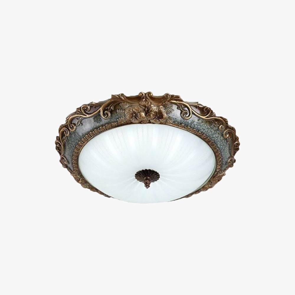 Eryn Flush Mount Ceiling Light, Brass/Resin - Lumpaz