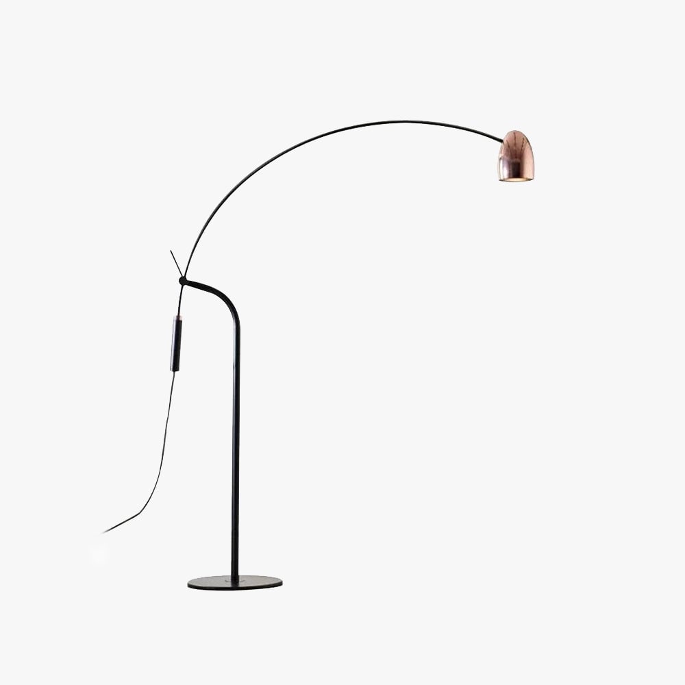 Cooley Artistic Minimalist Arc Floor Lamp, Rose Gold - Lumpaz