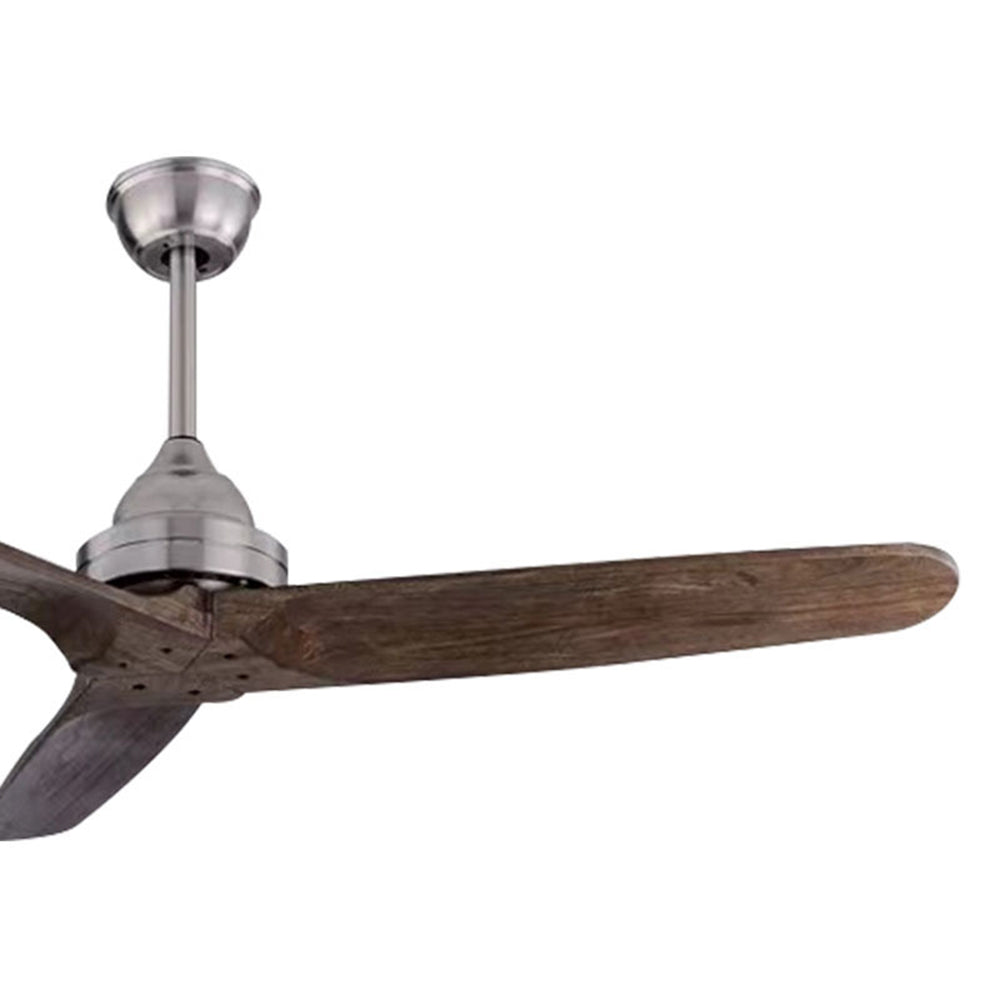 Walters 3-Blade Industrial Black DC Ceiling Fan, Metal & ABS, Summer, 52'' - Lumpaz