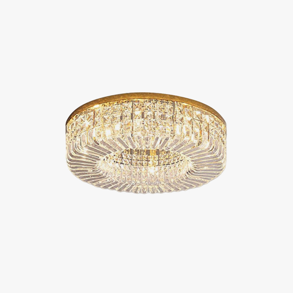 Marilyn Luxury Flush Mount Metal/Crystal Ceiling Light - Lumpaz