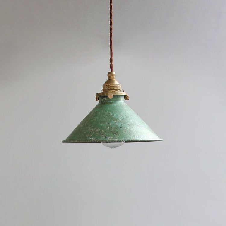 Alessio Vintage LED Rustic Pendant Light Metal Blue Kitchen Balcony - Lumpaz