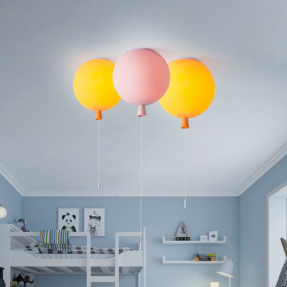 Fateh Frosted Balloon Flush Mount Ceiling Light for Children's Room - Lumpaz