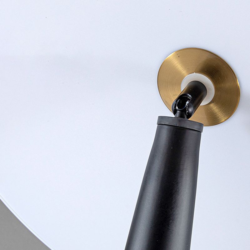 Salgado Modern Saucer Shaped Metal Floor Lamp, Black - Lumpaz