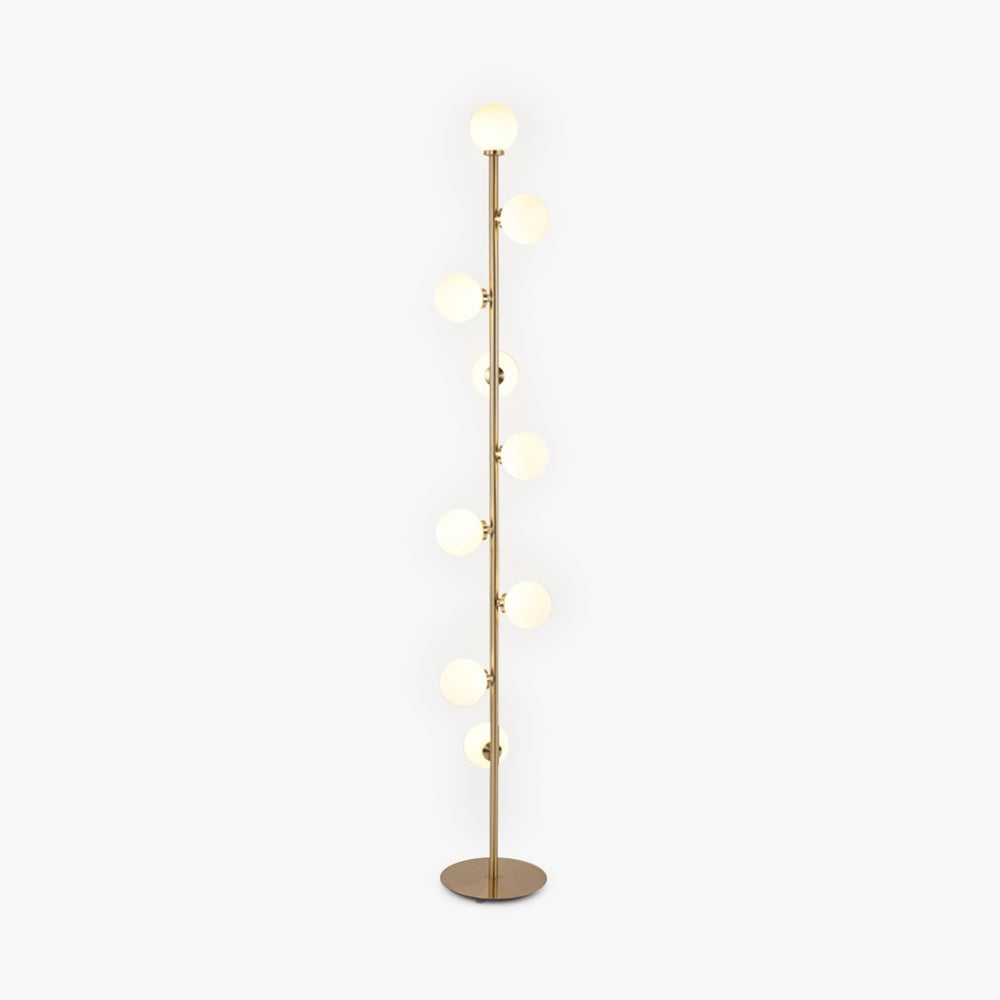 Valentina Globe Glass Slim Floor Lamp, Living Room - Lumpaz