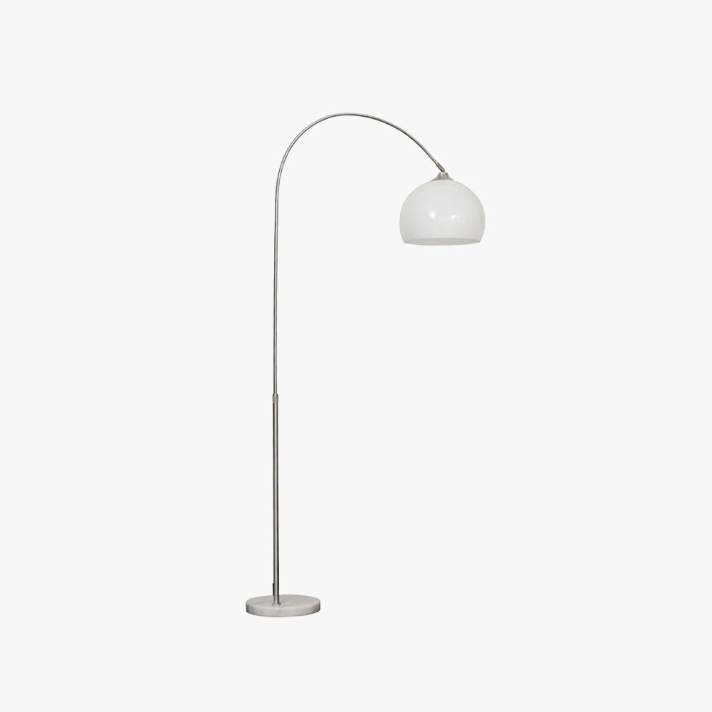 Salgado Floor Arc Lamp, Tall Floor Light, Modern, Orange/ White - Lumpaz