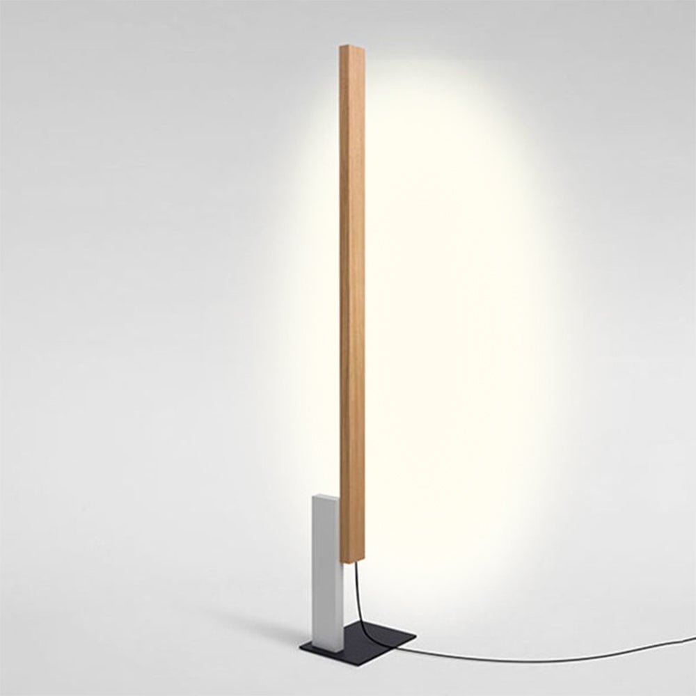 Edge Minimalist Linear Wood/Metal Floor Lamp , 4 Color - Lumpaz