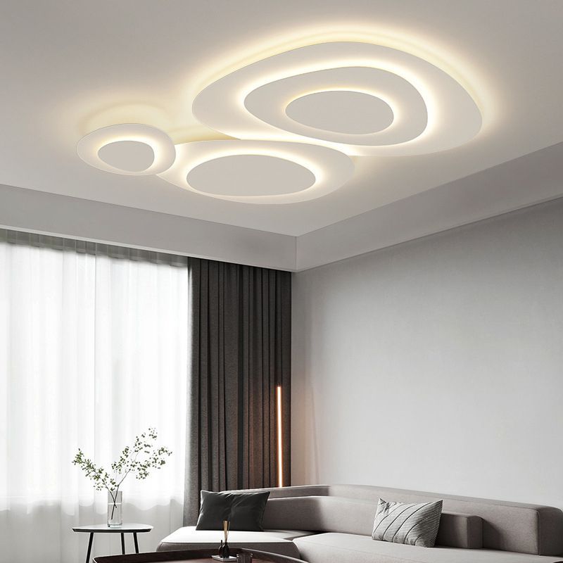 Valentina Modern Metal LED White Flush Mount Ceiling Light Bedroom - Lumpaz