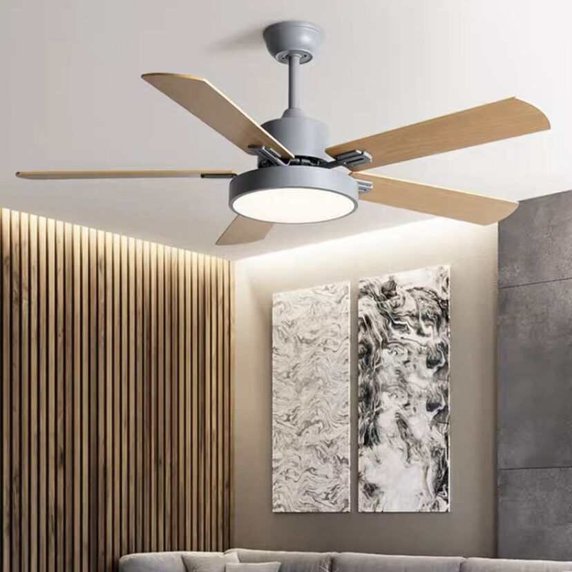Morandi 5-Blade Ceiling Fan with Light, 4 Color - Lumpaz