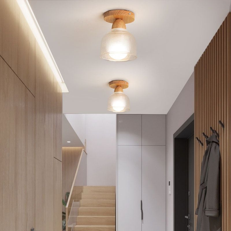 Sanna Nordic Minimalist Semi-Flush Mount Ceiling Light - Lumpaz