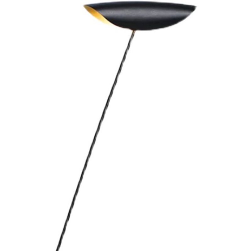 Carins Modern Bowl Linear Metal Floor Lamp,Black - Lumpaz