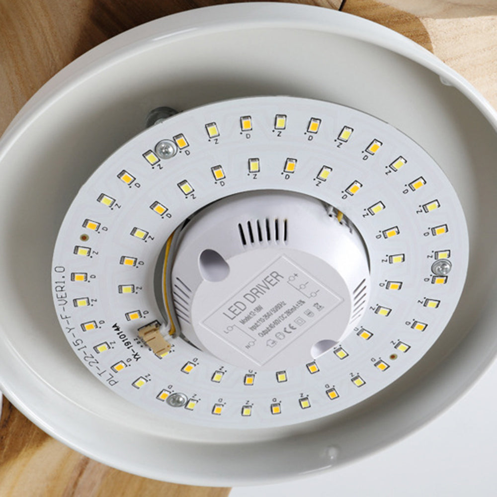 Haydn 3-Blade Modern DC Ceiling Fan, 2 Color, Metal & Wood, 52'' - Lumpaz