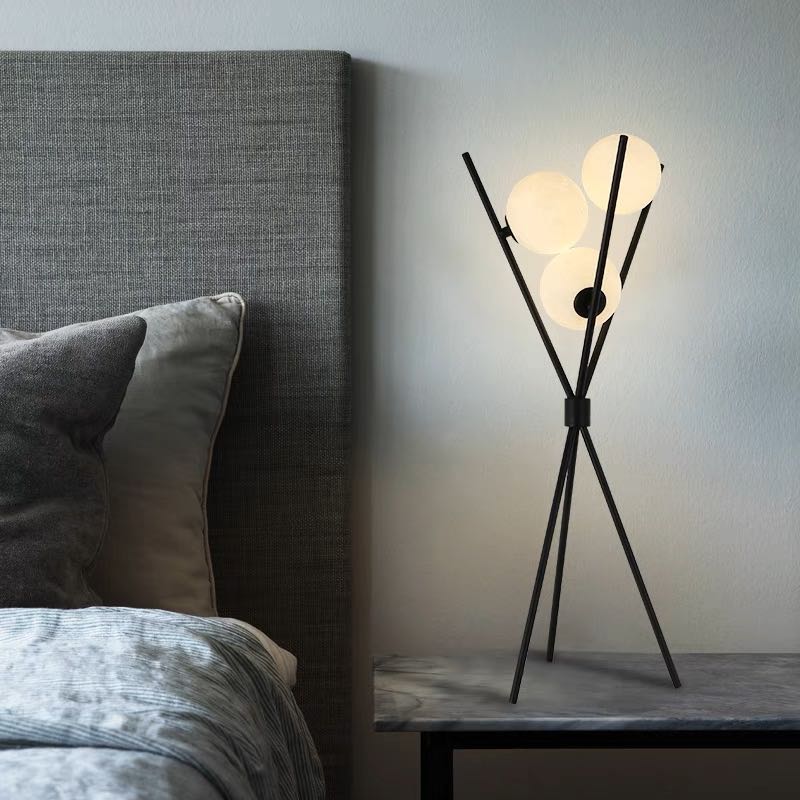Valentina Tripod Floor Lamp/Table Lamp, Metal/Acrylic - Lumpaz