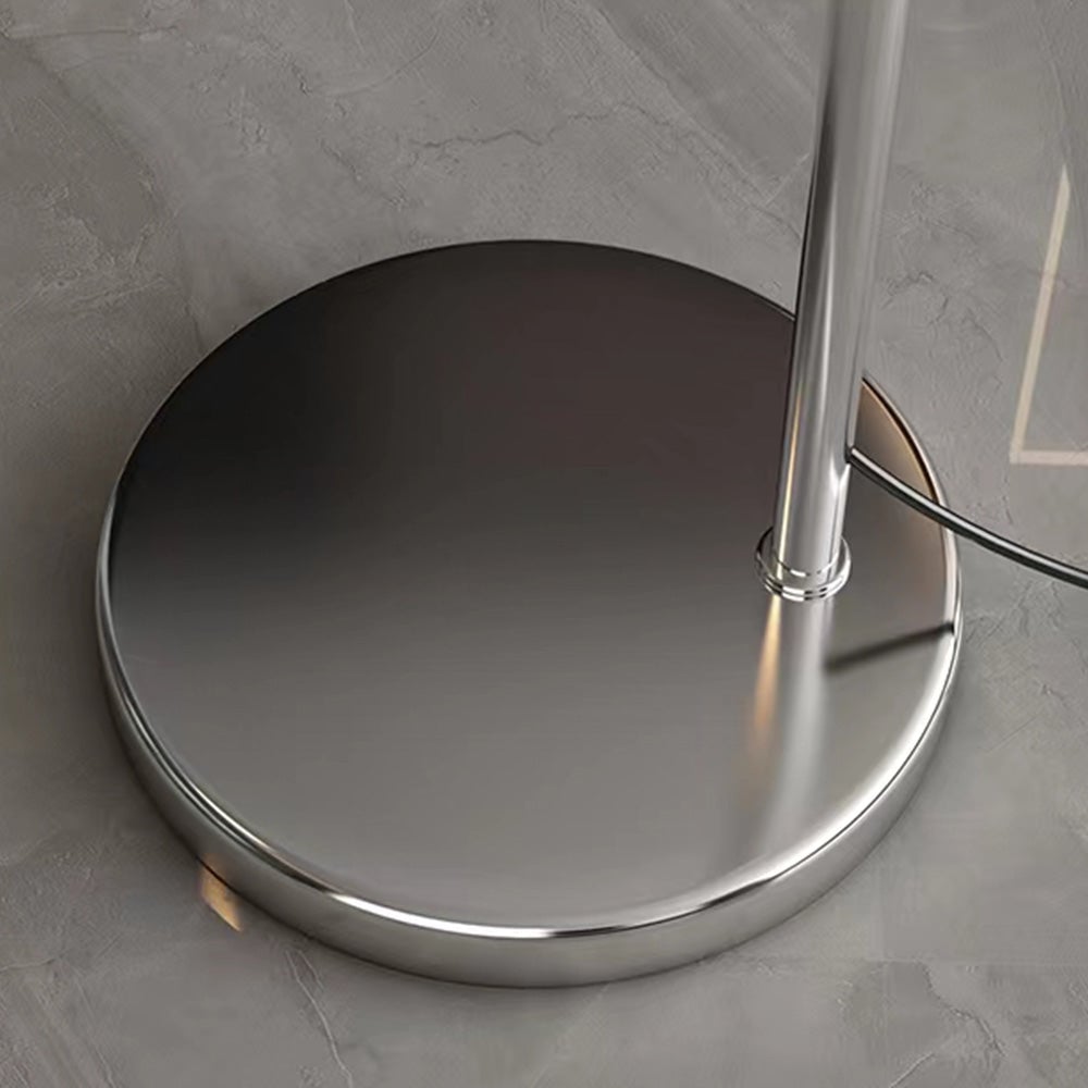 Salgado Modern Arc Metal Floor Lamp, Chrome, Study/Bedroom - Lumpaz