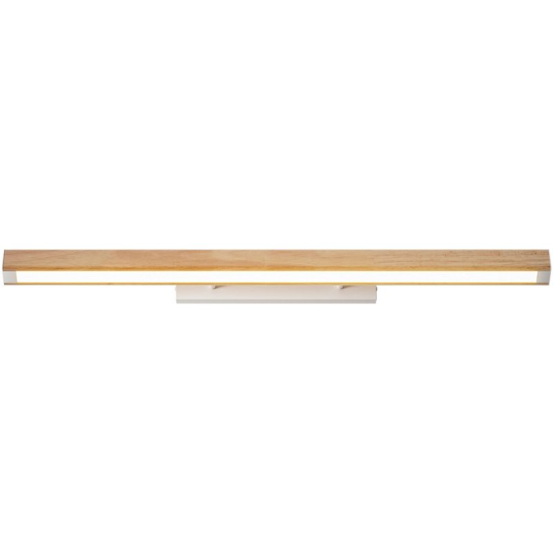 Ozawa Minimalist Linear Wood Vanity Wall Lamp, Bathroom - Lumpaz