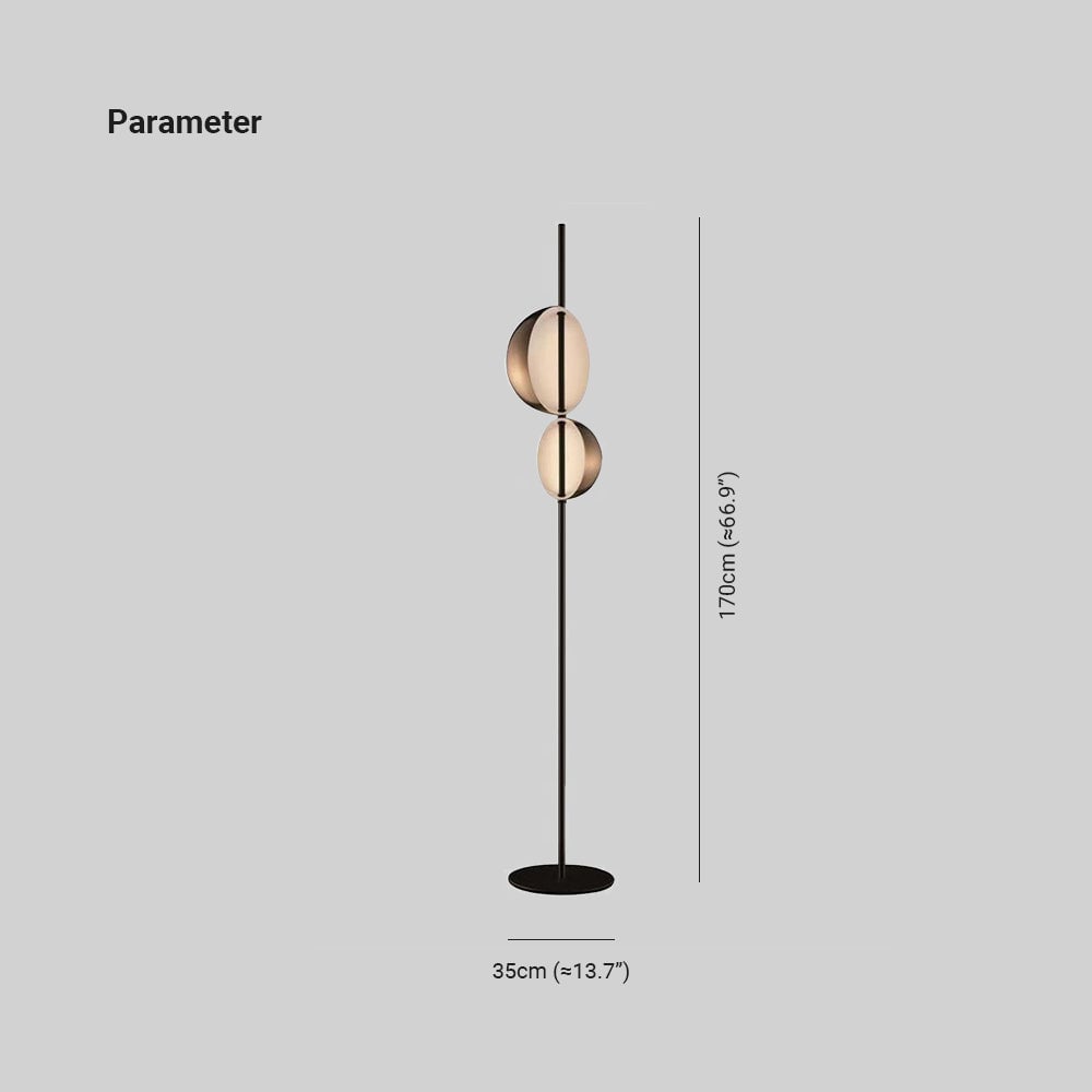 Salgado Modern Minimalist Metal Floor Lamp, Black/Gold - Lumpaz