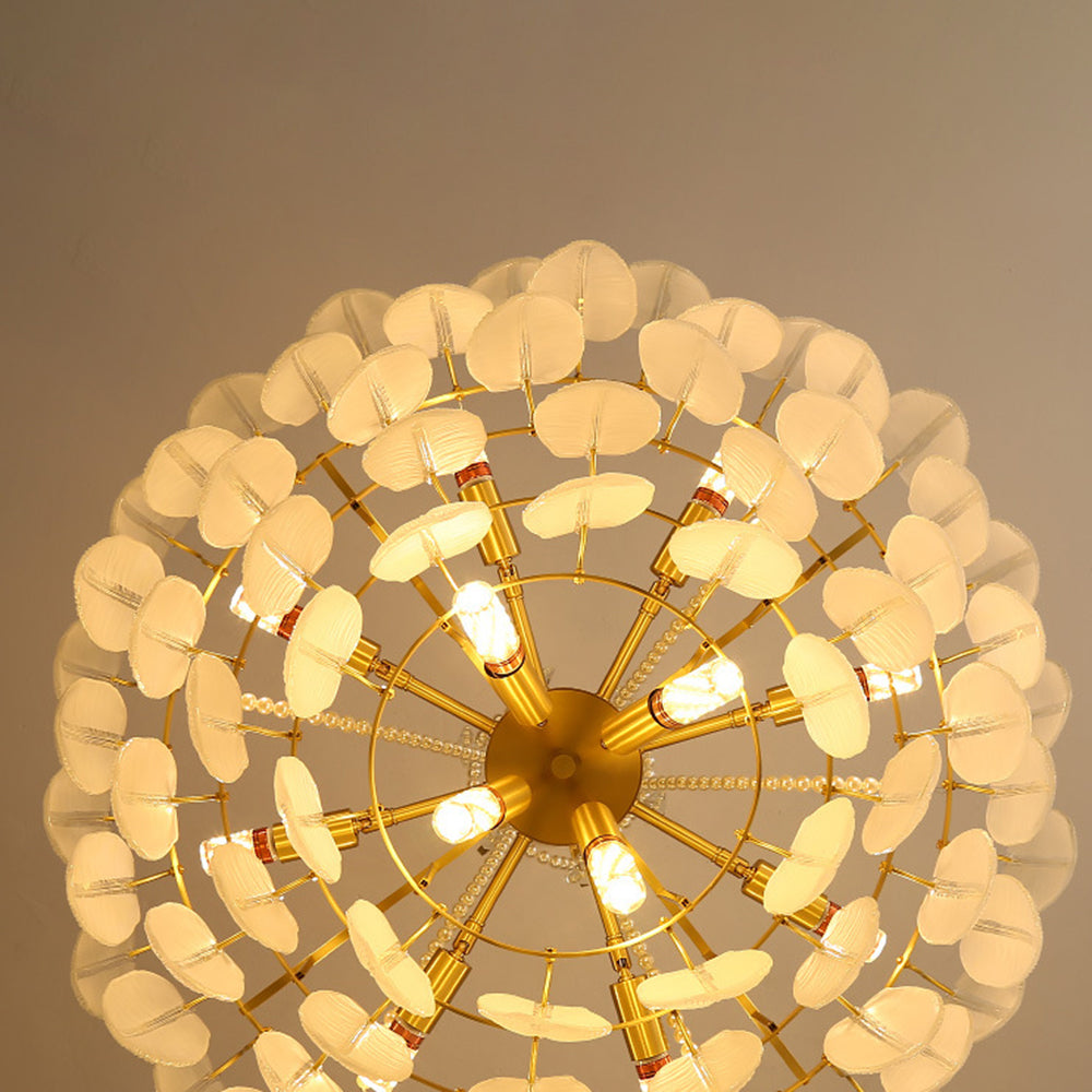 Kirsten Elegant Pearl/Glass/Metal Chandelier, White - Lumpaz