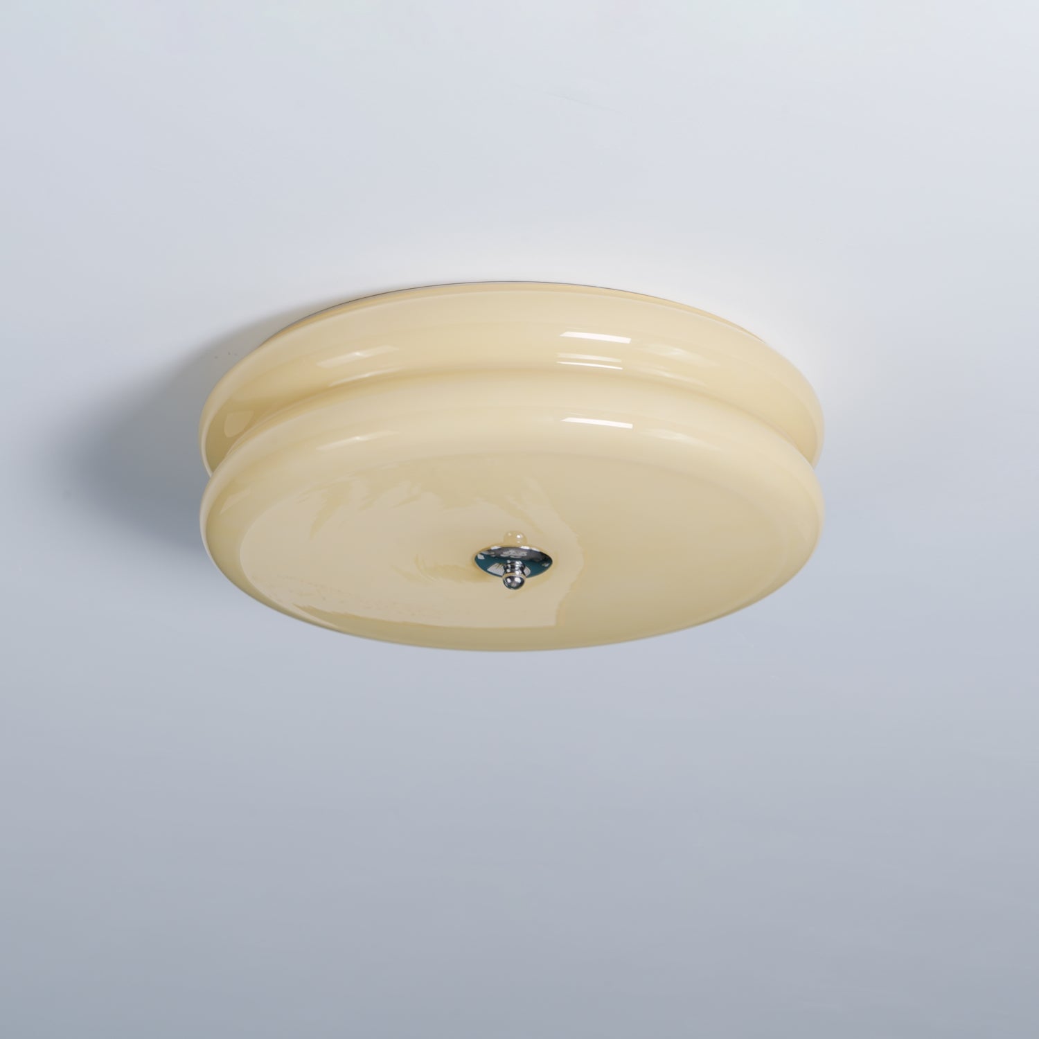 Morandi Modern Round Flush Mount Ceiling Light, White/Beige - Lumpaz