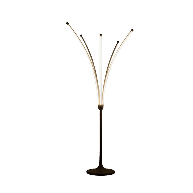 Edge Minimalist Designer Tree-Like Floor Lamp, Metal/Acrylic - Lumpaz