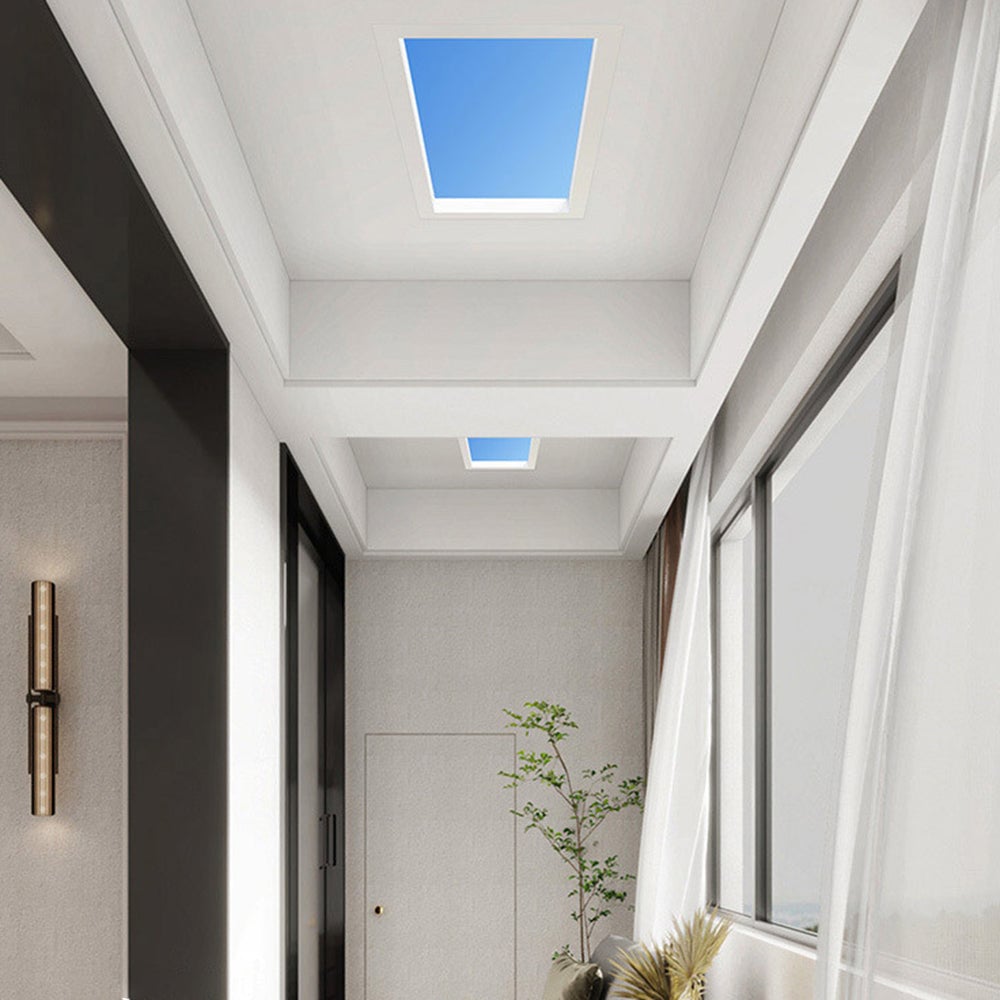 Edge Modern Remote Control Flush Mount Ceiling Light, Black - Lumpaz