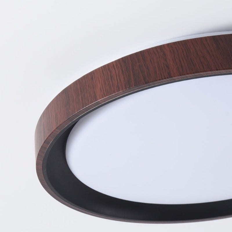 Quinn Modern LED Flush Mount Lighting White Wood/Acrylic Kitchen - Lumpaz