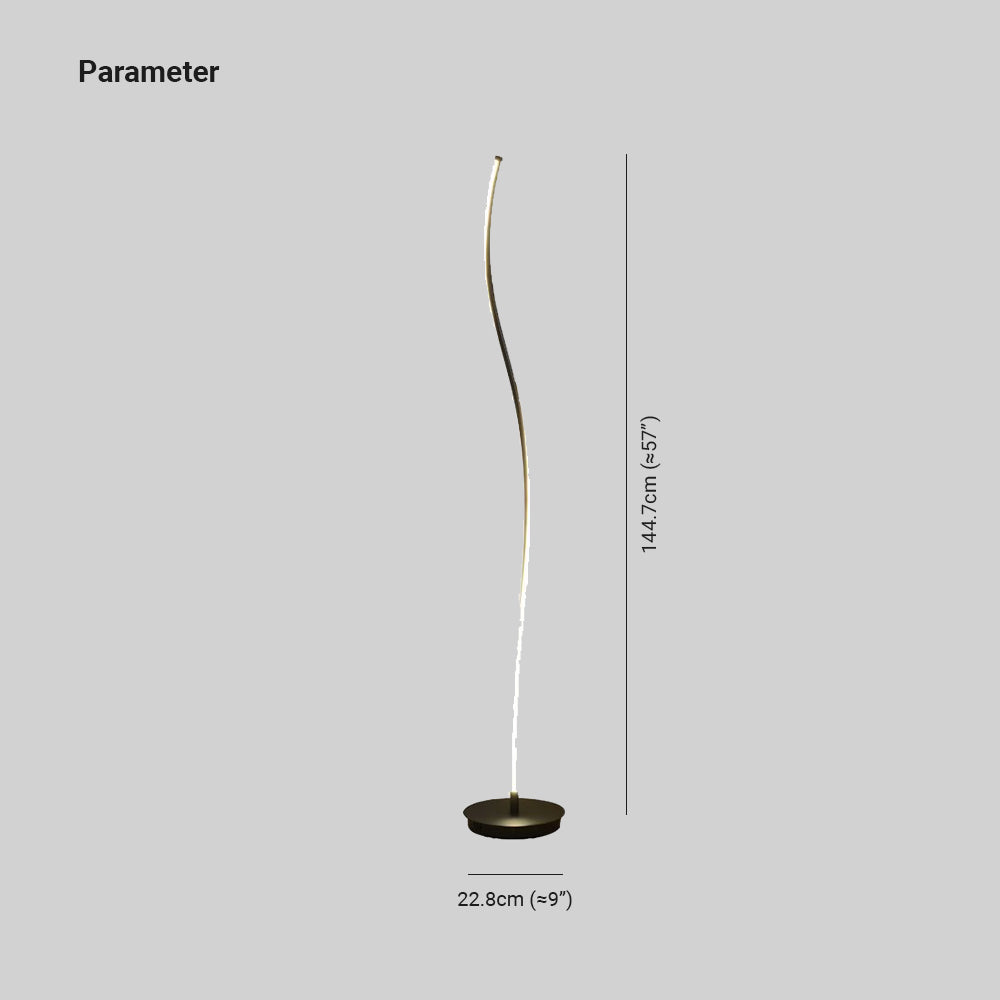 Modern Linear Metal Acrylic Floor Lamp, Black/White - Lumpaz