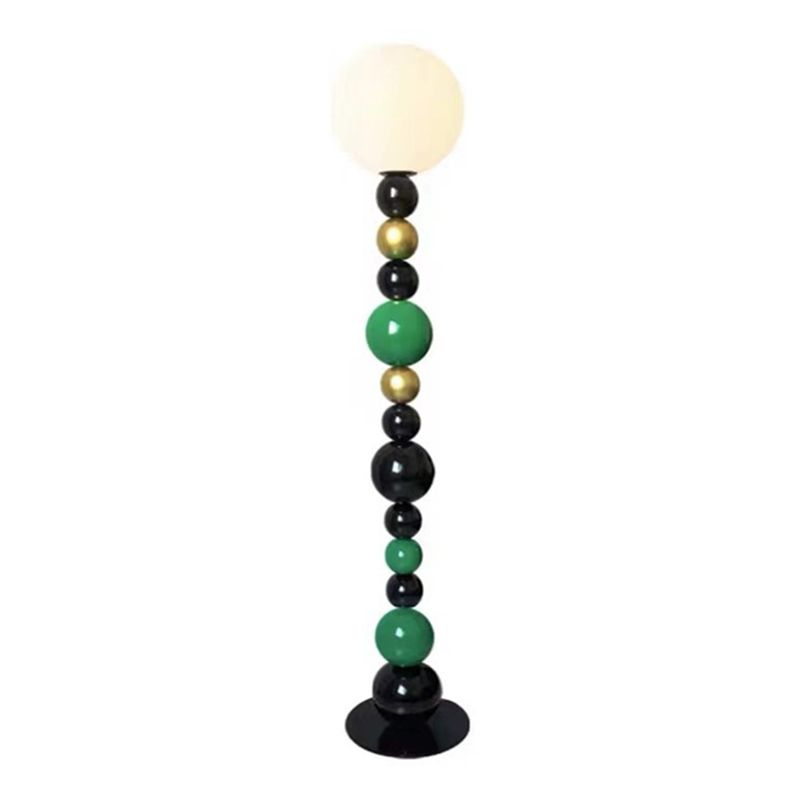 Morandi  Modern Ball Metal Colorful  Floor Lamp, Red/Green - Lumpaz