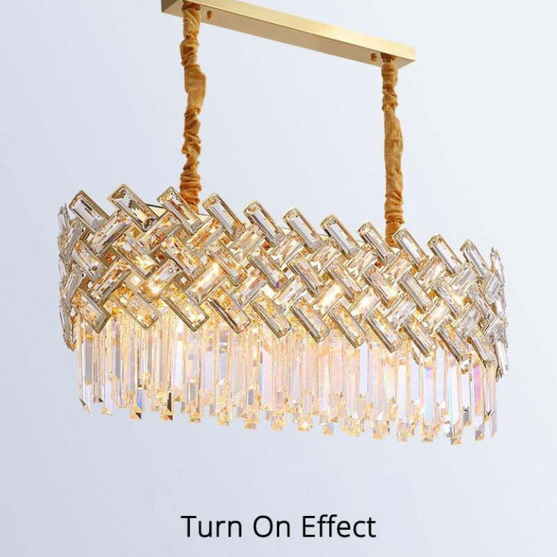 Marilyn Luxury Gold Chandelier, Crystal & Metal - Lumpaz